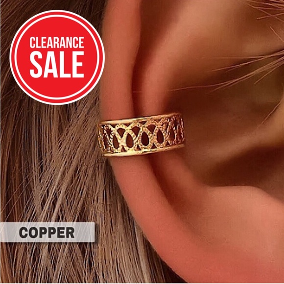 Jewelry - 🔴𝟭𝟬/$𝟮𝟱🔴NEW Gold Filigree Ear Cuff Wrap Earring